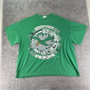 Vintage Spectator Sportswear Short Sleeve Shirt Philly Eagles NFL Mens XL 1994